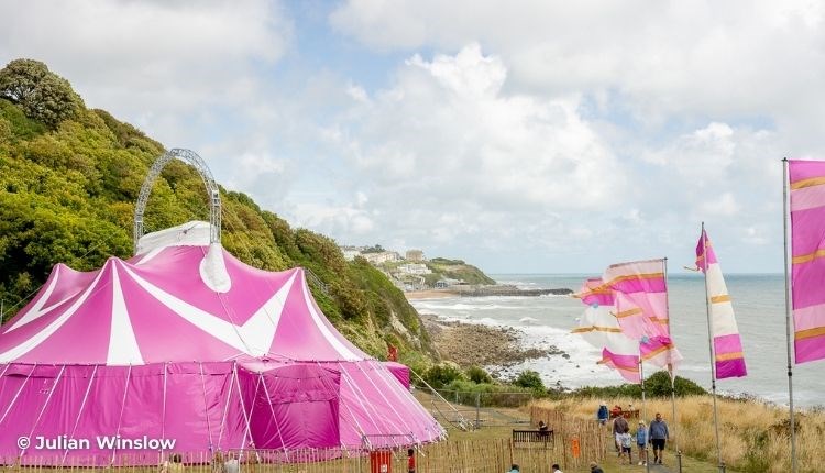 Ventnor Exchange arena on the cliff of Ventnor at Ventnor Fringe, festival, arts, event, what's on, Isle of Wight, image credit: Julian Winslow