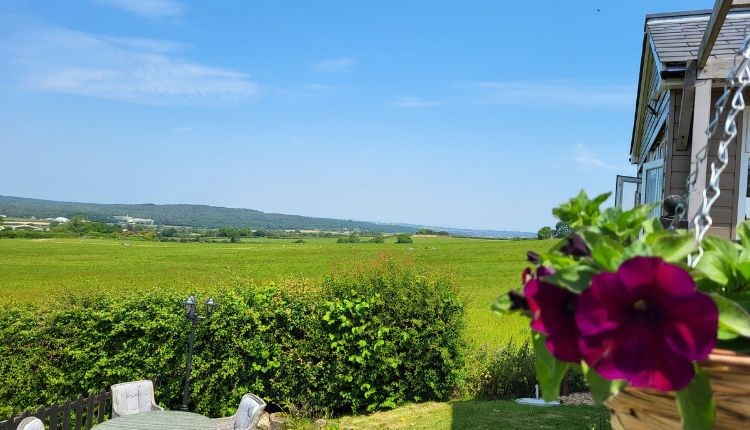 View of the countryside from The Blacksmiths, pub, Isle of Wight