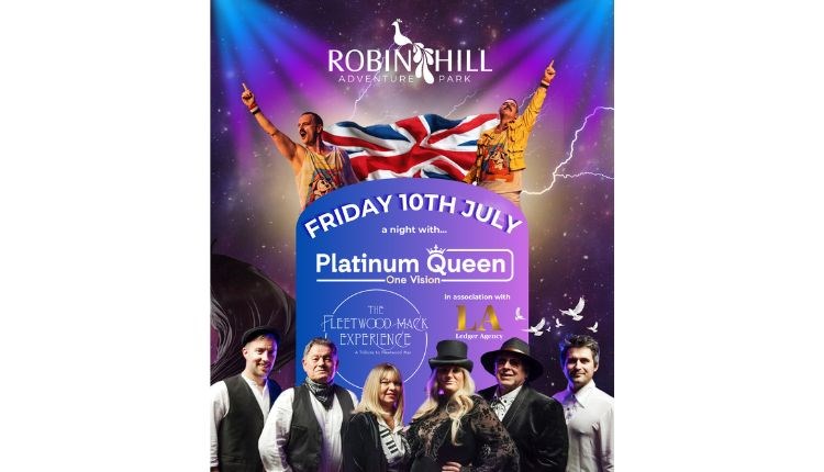 Platinum Queen and Fleetwood Mack tribute acts poster, Robin Hill Adventure Park, live music, event, what's on, Isle of Wight