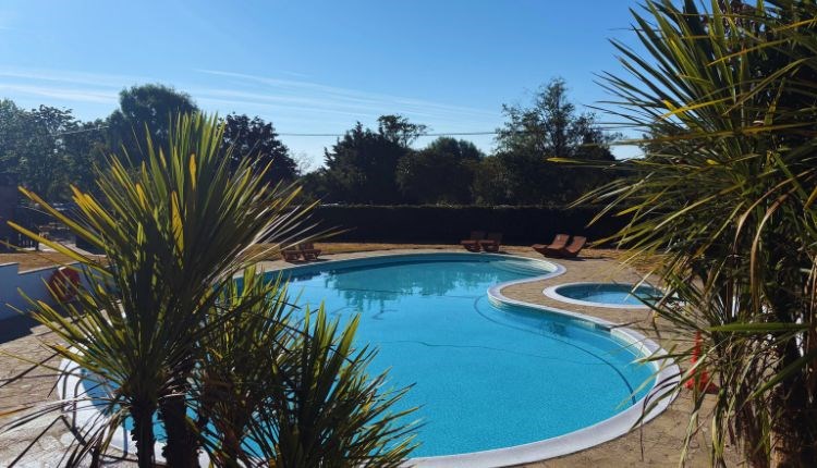 Outdoor swimming pool at Adgestone Campsite, Isle of Wight, camping, touring, dog friendly, family friendly