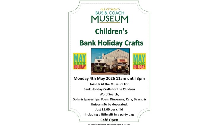 Isle of Wight, Things to do, Bus and Coach Museum, Bank Holiday activity information