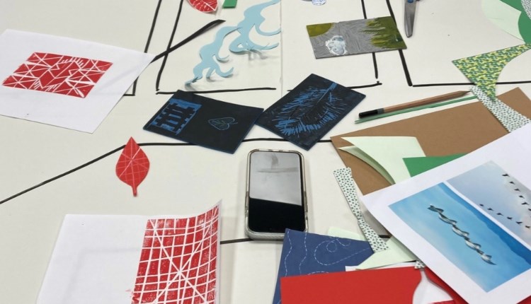 Visit Isle of Wight, Things to do, Art supplies and mobile phone on a table