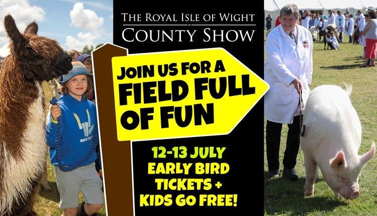 Royal Isle of Wight County Show poster, Isle of Wight, children activities, family event, animals, local produce, arts & crafts