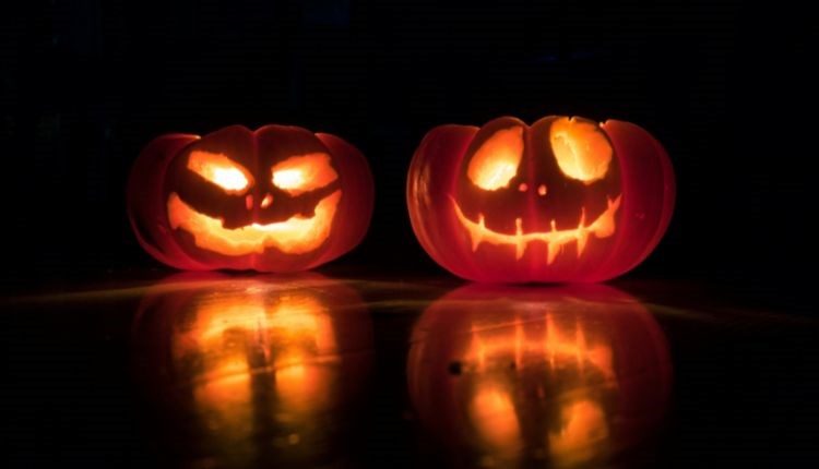 Two carved pumpkins, Halloween event at The Seaview Hotel, Isle of Wight, what's on, October half term event