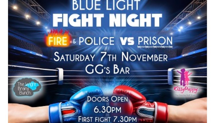 visit isle of wight, things to do, poster for charity boxing match