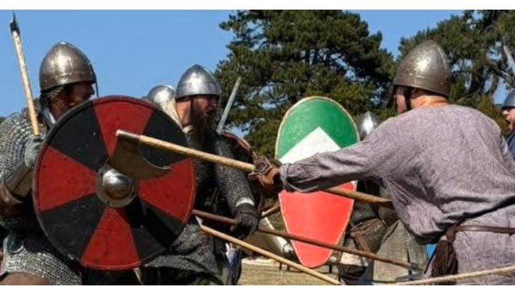 visit isle of wight, things to do, vikings fighting
