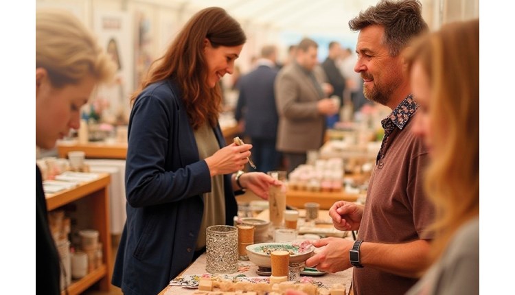 visit isle of wight, things to do, lady at craft fair