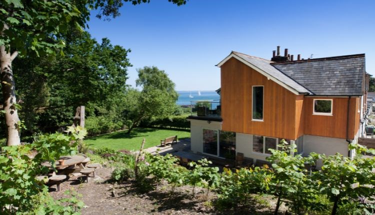 Exterior view of Woodland Cottage, Fort Victoria Cottages, Yarmouth, Isle of Wight, Self catering