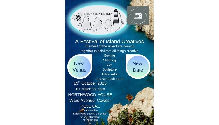 Festival of Island Creatives poster, Isle of Wight, art event, workshops, demonstrations, what's on