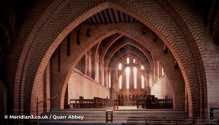 Inside view of the Abbey at Quarr Abbey, life at Quarr Abbey event, Ryde, Isle of Wight, island life, what's on
