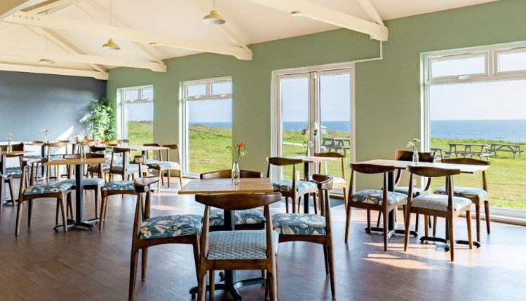 Inside of Isle of Wight Pearl Cafe with sea views, local produce, shopping, things to do, food and drink
