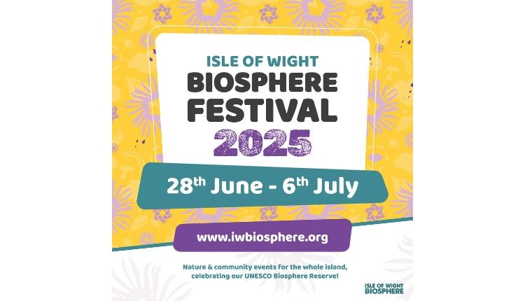 Isle of Wight Biosphere Festival poster, learning, family activities, nature, art, island wide, local events, what's on
