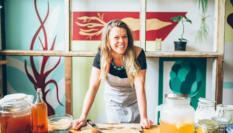 Josephine Boswell in the kitchen, Garlic Farm event, food & drink, Isle of Wight, what's on