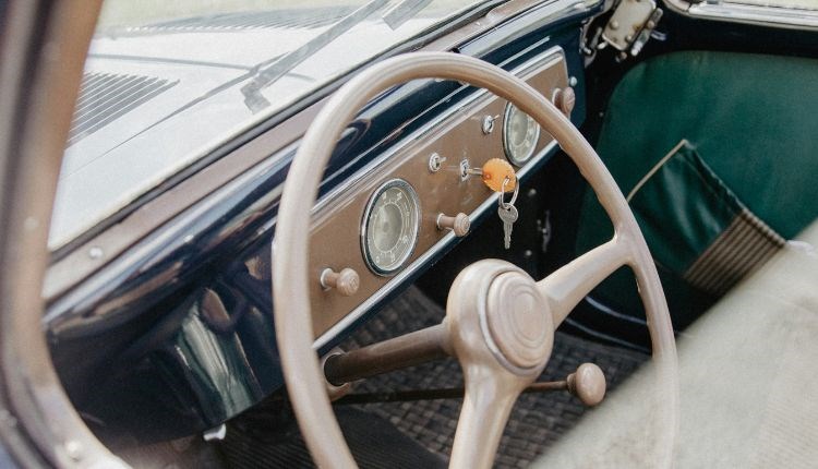 Inside a vintage car, Isle of Wight Classic Motor Show, free event, classic cars, Ryde, Isle of Wight