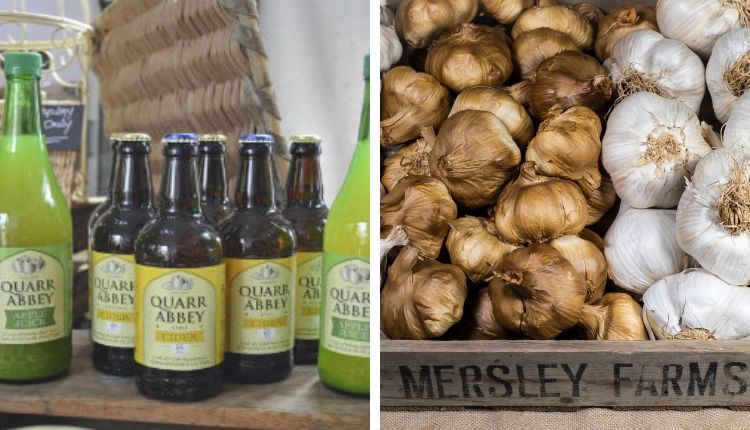 Quarr Abbey local produce and garlic from the Garlic Farm, island life, Isle of Wight, food and drink, what's on, event