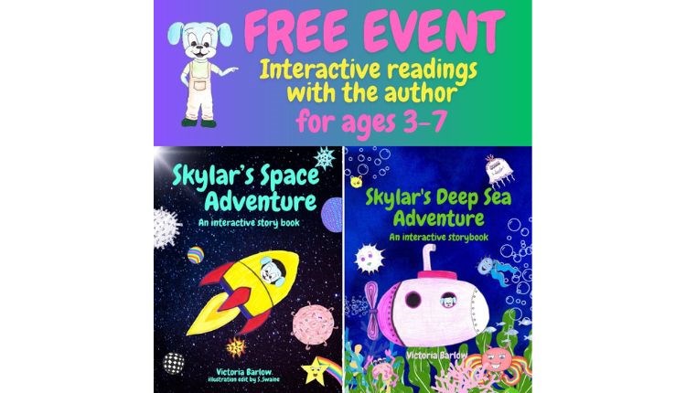 Poster for interactive reading event at Sandown Library, children's event, family fun, Isle of Wight, what's on
