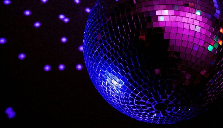 Glitter ball with lights all around, Slug and Lettuce New Year's Eve event, Newport, Isle of Wight, what's on