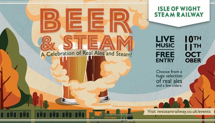 Beer & Steam, Isle of Wight Steam Railway Poster