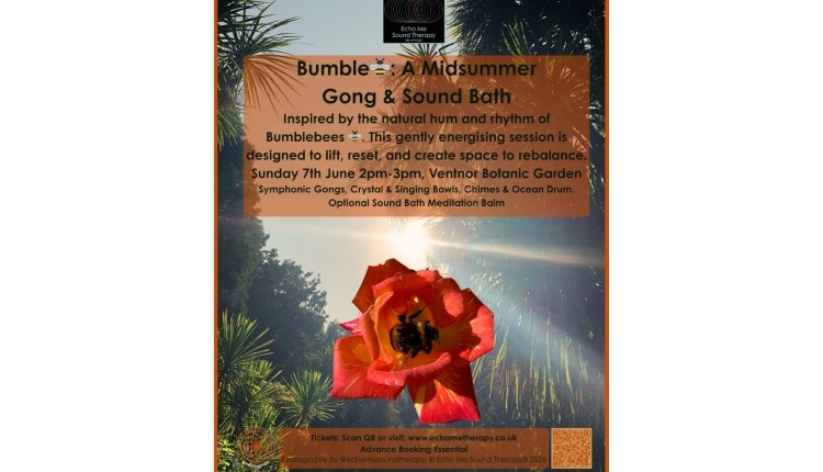 visit isle of wight, things to do, poster for sound therapy sessions
