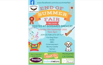 Isle of Wight, things to do, end of summer fair, arreton cricket club hosted by Goddards Brewery.