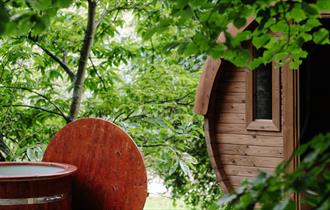 Outdoor sauna at The Garlic Farm, health & wellbeing, activity, what's on, Isle of Wight