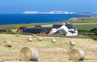 Chale Bay Farm with sea views in the background, self catering, apartments, Isle of Wight