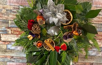 Christmas Wreath Workshop at Town Choice Cafe, Newport