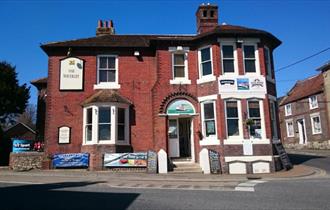 Outside view of The Waverley Inn, Carisbrooke, Isle of Wight, local produce, let's buy local