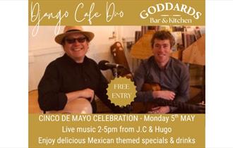 isle of Wight, Things to do, Live Music, Goddards Brewery, Django Cafe Duo, Cinco De Mayo Celebration, Mexican Themed specials and drinks