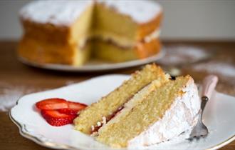 Image of Cake and Slice of Cake, Local Produce, Calbourne Classics, Shalfleet, Isle of Wight
