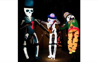 Halloween inflatables at Fiesta of the Dead, Blackgang Chine, family event, what's on, Isle of Wight