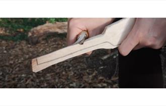 Isle of Wight, Garlic Farm, Workshop, Whittling