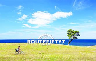 Routefifty7 poster, bike hire, Isle of Wight, activities, family fun, cycling