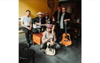 Honky-Tonk Highway with guitars, live music at Luccombe Hall Hotel, Shanklin, Isle of Wight, performance