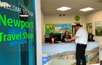 Newport tourist information centre at Newport bus station