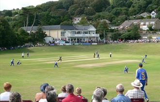 Cricket match at Ventnor Cricket Club, sport event, what's on, Summer, Isle of Wight