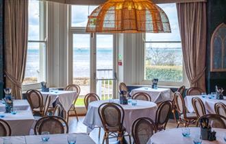 Isle of Wight, Things to do, Eating Out, Food and Drink, RT Cafe Grill, Ryde, restaurant with windows overlooking solent