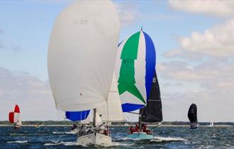 Yachts racing in the Royal Solent Yacht Club Contessa Regatta, sailing event, Yarmouth, Isle of Wight, what's on - image credit: RSYC