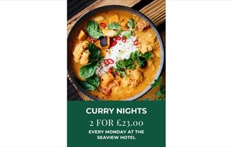 Isle of Wight, food and drink, curry night, seaview hotel,