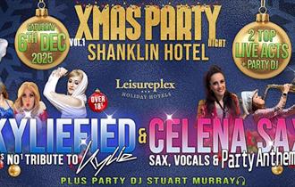 Isle of Wight, Things to do, Xmas Party Night, Shanklin Hotel, Kyliefied and Celena Sax