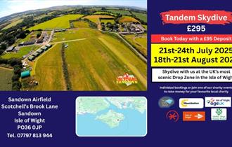 Isle of Wight, Things to do, Sky Dive, Sandown, Info Pic