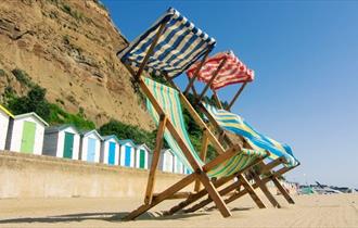 Deck chairs at Small Hope Beach, Shanklin, Isle of Wight, Things to Do