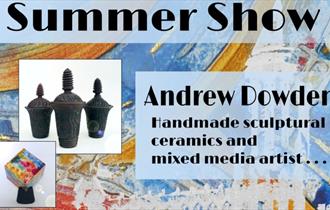 Isle of Wight, Things to do, Sculptural ceramics and mixed media artist Andrew Dowden, Exhibition, Quarr Abbey.