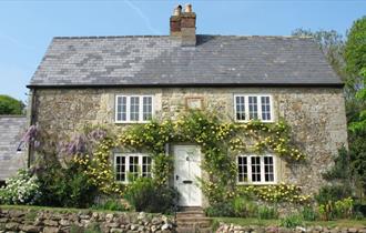 Outside view of Little Mersley Farm Cottage at The Garlic Farm, Newchurch, self-catering, holiday cottage, country cottage, Isle of Wight