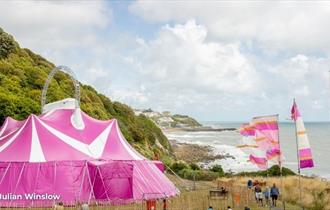 Ventnor Exchange arena on the cliff of Ventnor at Ventnor Fringe, festival, arts, event, what's on, Isle of Wight, image credit: Julian Winslow