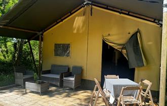 Isle of Wight, Accommodation, Glamping, Wight Classic, West Wight, Porch Entrance
