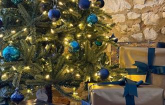 Decorated Christmas tree, Albion Hotel festive break, Freshwater, Isle of Wight, Christmas fun, what's on