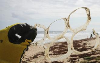 Rubbish found on a beach, beach clean event in St Helens, Parkdean Resorts, Isle of Wight, what's on, event