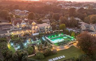 Aerial view of Luccombe Hall Hotel, Shanklin, Isle of Wight