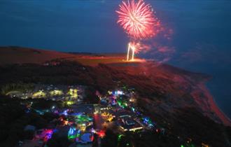Fireworks in the sky over Blackgang Chine, what's on, family event, Isle of Wight